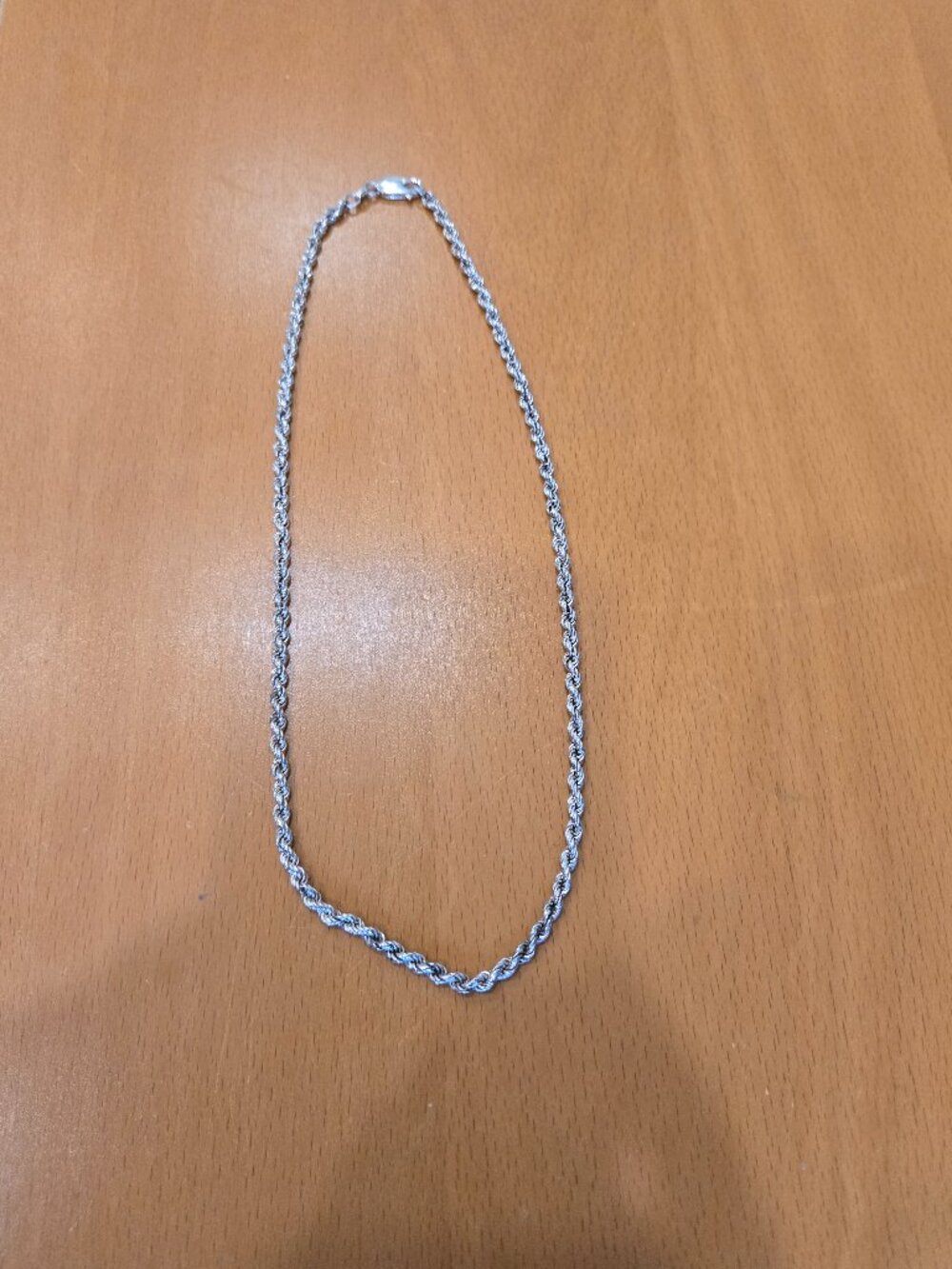 18" Sterling Silver Rope Necklace
